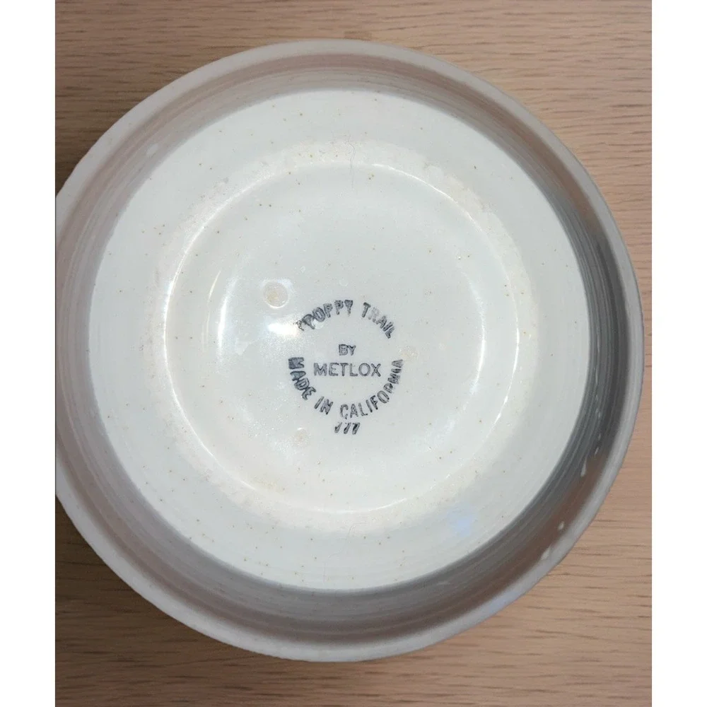 Metlox Poppy Trail Set Of‎ 6 Bowls 777 California Vintage